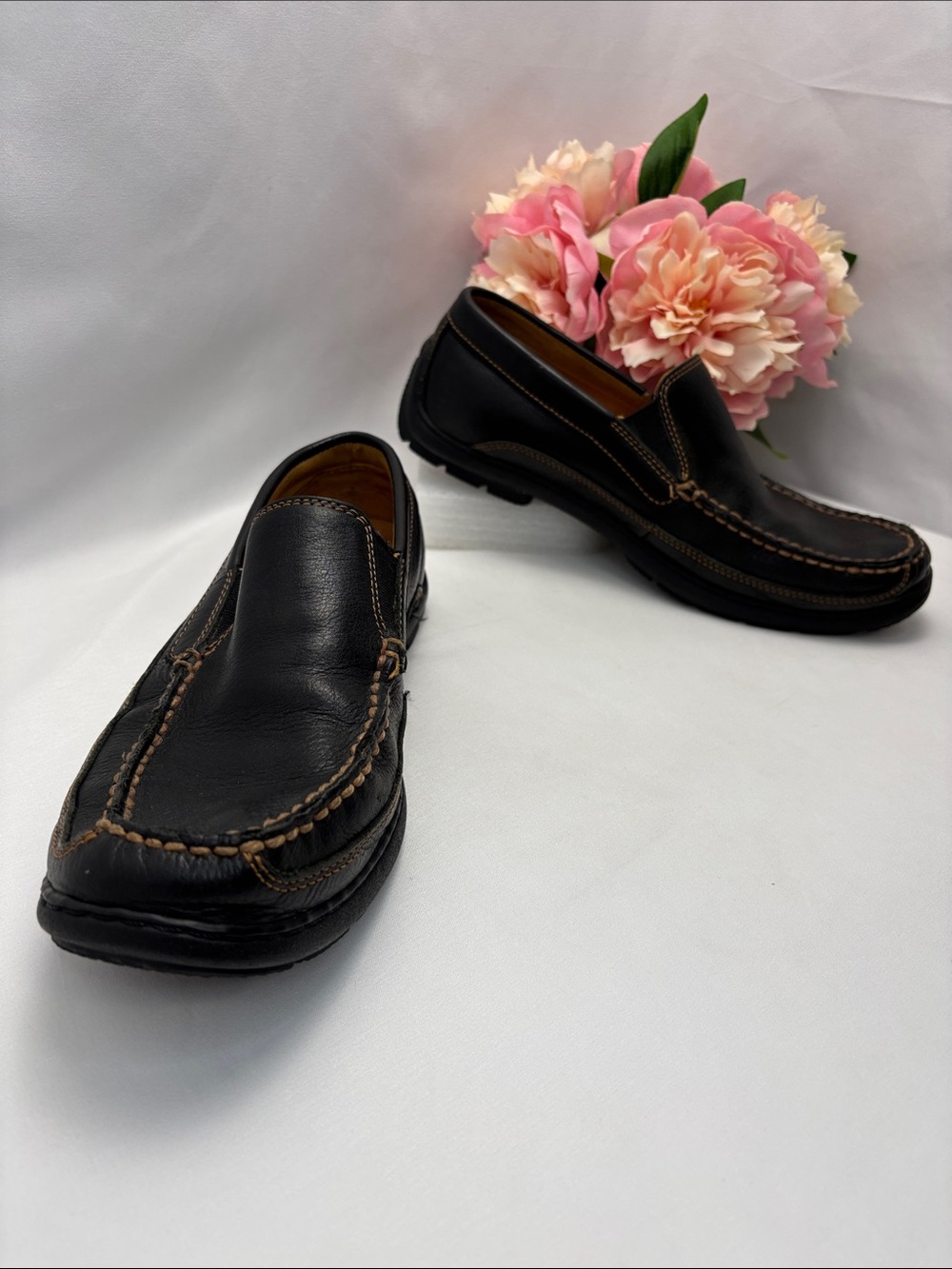 SPERRY Gold Cup Men's 8.5 Black Slip-On Twin Gore Loafers #429